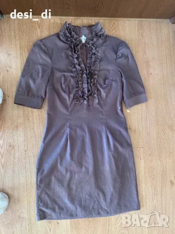 Кафява рокля, снимка 2 - Рокли - 48100229