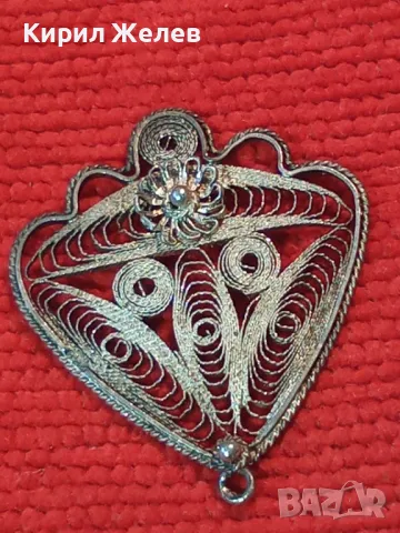 СТАРИННА ФИЛИГРАННА СРЕБЪРНА БРОШКА ВИСОКА ПРОБА СРЕБРО ФИНА РЪЧНА МАЙСТОРСКА ИЗРАБОТКА 49337, снимка 9 - Антикварни и старинни предмети - 48468004