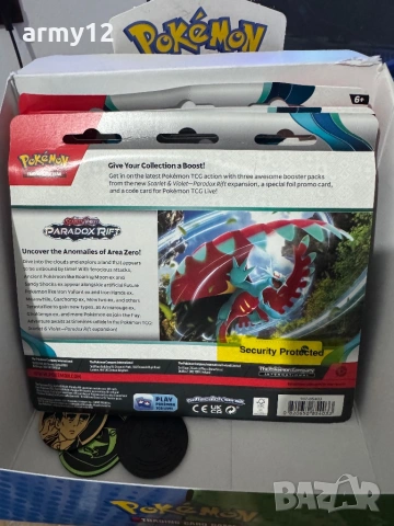 Pokemon Paradox rift (3 бустера в пакет + карта), снимка 2 - Образователни игри - 53963988