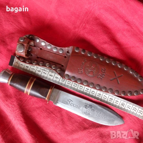 Пума: " Тексас Бил", Марков немски нож, Солинген., снимка 7 - Антикварни и старинни предмети - 51205692