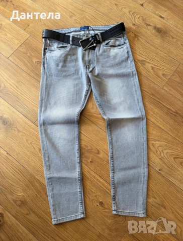 Мъжки дънки ZARA – Slim Fit сиви, размер 36, снимка 9 - Дънки - 54102908