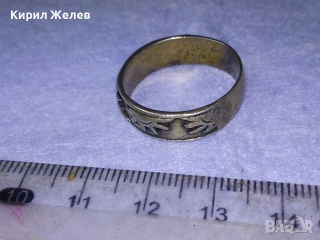 Стар СРЕБЪРЕН ВИНТИДЖ АРТ ПРЪСТЕН ОКСИДИРАНО СРЕБРО 925 Тип ХАЛКА ОРНАМЕНТИРАН със СЛЪНЦА 39907, снимка 14 - Пръстени - 42644156