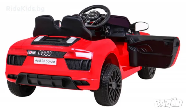 Audi R8 12V – Детска акумулаторна кола, Червена, EVA гуми, снимка 9 - Детски велосипеди, триколки и коли - 50419290