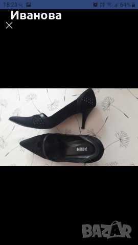 Шикозни официални дамски велур, снимка 3 - Дамски обувки на ток - 31782120