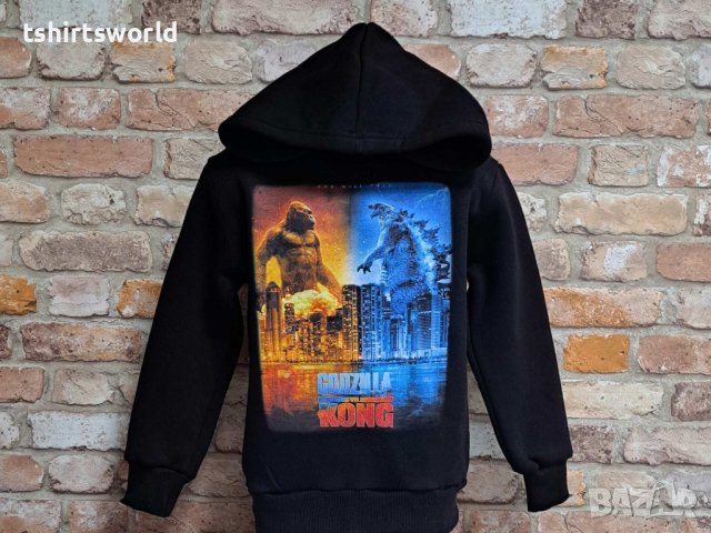 Нов детски суичър с дигитален печат Годзила срещу Конг (Godzilla vs. Kong), снимка 6 - Детски анцузи и суичери - 42740643
