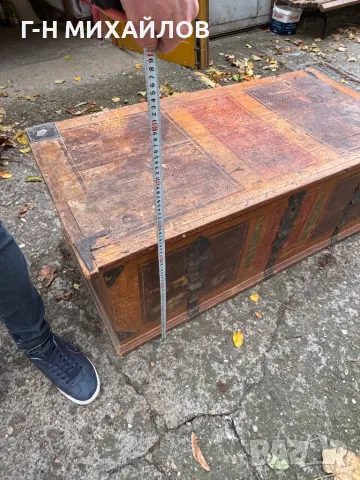 Сандък стар на над 100 г, снимка 2 - Антикварни и старинни предмети - 48135992