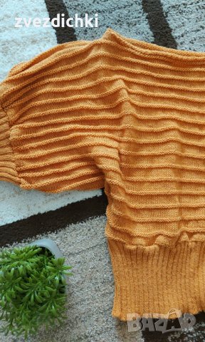 Пуловер в цвят горчица S размер, снимка 3 - Блузи с дълъг ръкав и пуловери - 42408843