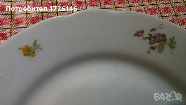 Шведска порцеланова чиния Blomster, снимка 6 - Чинии - 54044393