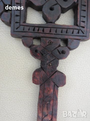 Дървен християнски кръст от Етиопия, снимка 6 - Колекции - 49715781