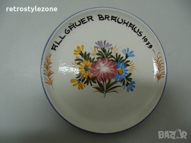 № 5851 старо порцеланово пано / чиния  - надпис / маркировка   - диаметър 21 см, снимка 2 - Други ценни предмети - 35191339