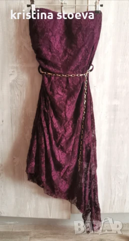 Асиметрична дантелена рокля, снимка 6 - Рокли - 51051831