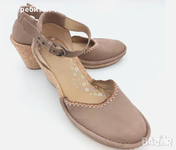 НОВИ CLARKS сандали на платформа - корк, №39, снимка 2 - Сандали - 56112471