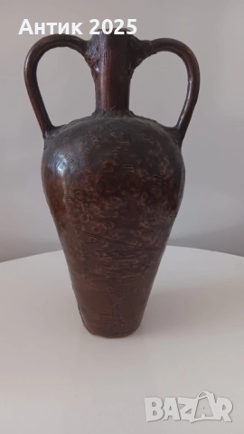 Антикварна ваза-амфора с релефно путти, XVIII век, снимка 3 - Антикварни и старинни предмети - 52572706