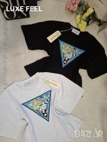 GUESS ⚜️Дамски Памучни Тениски , снимка 4 - Тениски - 53287453