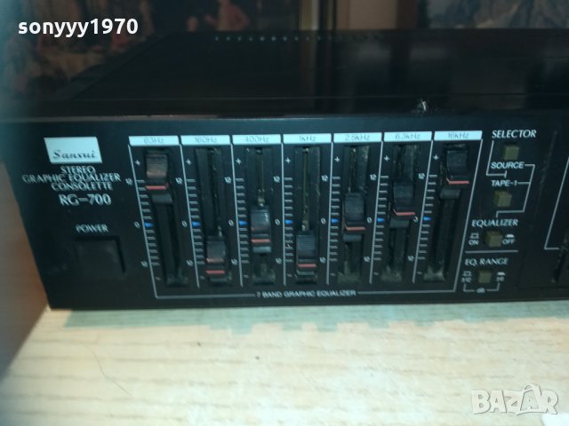 sansui rg-700 graphic equalizer-made in japan 1110201115, снимка 11 - Ресийвъри, усилватели, смесителни пултове - 30378036