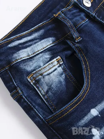 Мъжки еластични преливащи дънки размер М или № 32 нови, снимка 4 - Дънки - 50212785