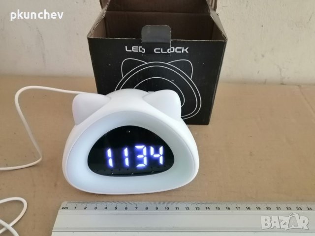 LED Часовник с будилник и нощна лампа, снимка 3 - Други - 40617282