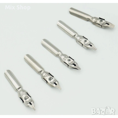 Нов Комплект за калиграфия от 22 части, със 7 различни цветни мастила, дървена графична писалка , снимка 4 - Други - 54037933