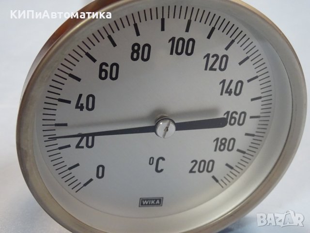 биметален термометър Wika thermometer ф100mm, 0/+200°C, L-500mm, снимка 7 - Резервни части за машини - 37103726