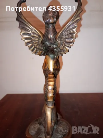 Бронзов стар античен свещник старинен свещник , снимка 4 - Антикварни и старинни предмети - 48899303