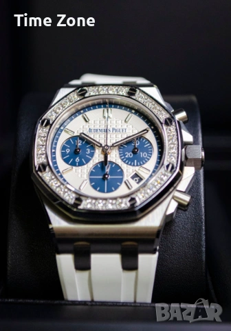 Audemars Piguet Royal Oak Offshore 37mm Steel Black Diamond Дамски Различни Цветове, снимка 10 - Дамски - 54047393