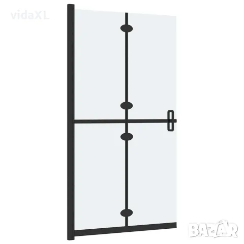 vidaXL Сгъваема стена за душ с матирано ESG стъкло, 80x190 см, снимка 4 - Душове - 56146244