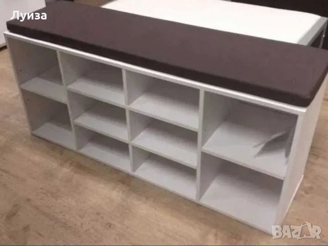 Красив шкаф за обувки, плюс пейка с възглавница 2 в 1!, снимка 5 - Шкафове - 30158496