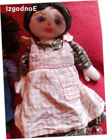 Стари меки ръчно изработени кукли момче и момичр, снимка 5 - Колекции - 29699307