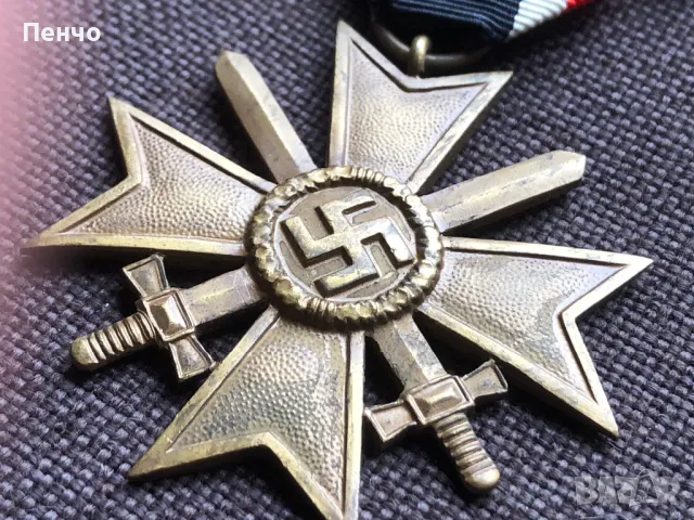 стар немски орден /медал/ - WEHRMACHT - WWII - ОРИГИНАЛ, снимка 3 - Антикварни и старинни предмети - 49662435