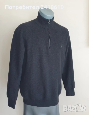 POLO Ralph Lauren Half Zip 3/4  Pima Cotton Knit Mens Size M НОВО! ОРИГИНАЛ! Мъжко Горнище !, снимка 2 - Пуловери - 53897136