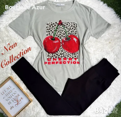 дамски комплекти тениска и клин , снимка 15 - Комплекти - 50332258