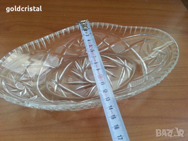Кристална  купа фруктиера, снимка 2 - Антикварни и старинни предмети - 36844485
