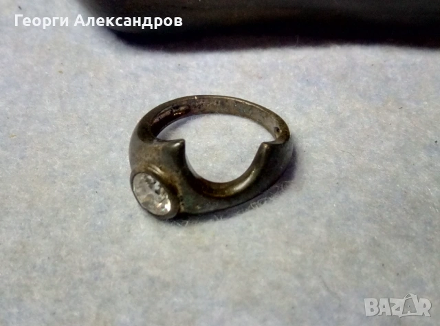 Старинен СКЪПОЦЕНЕН СРЕБЪРЕН ПРЪСТЕН Оксидирано СРЕБРО 800 с Ювелирно Фасетиран БЛЕСТЯЩ КАМЪК, снимка 7 - Антикварни и старинни предмети - 54307112