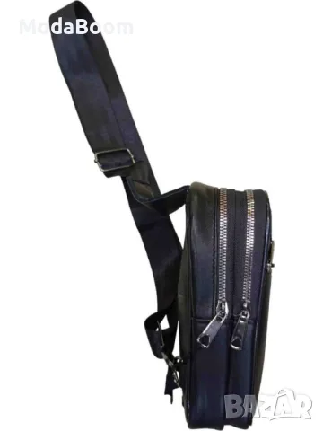 Стилна мъжка чанта от естествена кожа, снимка 3 - Чанти - 48904578