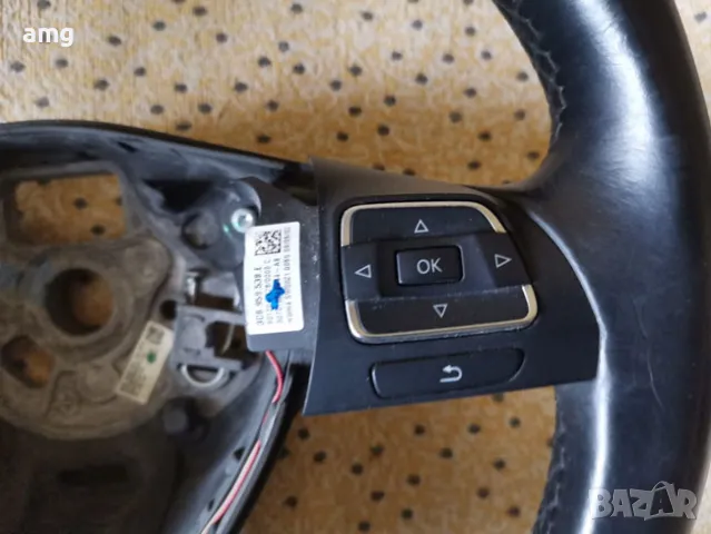 КОЖЕН МУЛТИФУНКЦИОНАЛЕН ВОЛАН / КОРМИЛО ЗА VW ТУРАН, ШАРАН, ТИГУАН, снимка 5 - Аксесоари и консумативи - 49247890