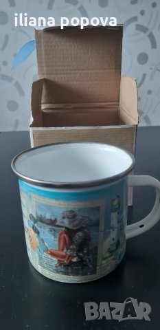 Метална  емайлирана чаша, снимка 4 - Чаши - 44446184