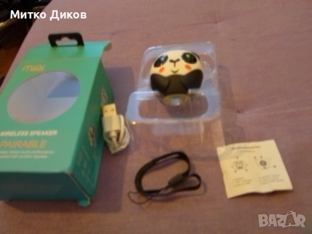 мини безжична Bluetooth тонколона с дизайн на панда. Нова, снимка 3 - Тонколони - 53903699
