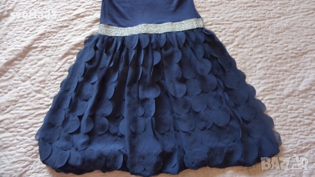Синя рокличка с 3D eфект, снимка 2 - Детски рокли и поли - 42155441