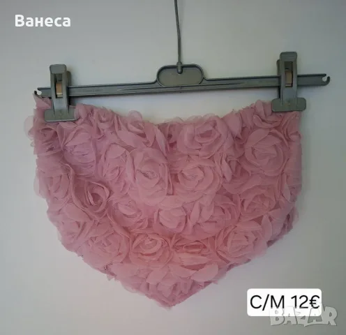 Уникален топ с 3D цветя