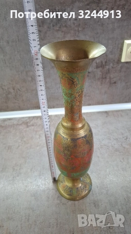 Много красива месингова ваза , снимка 6 - Вази - 52221233