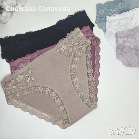 Комплект от 6 броя памучни бикини , снимка 2 - Бельо - 53311925