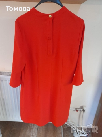 Червена дамска рокля № М, снимка 4 - Рокли - 51759248