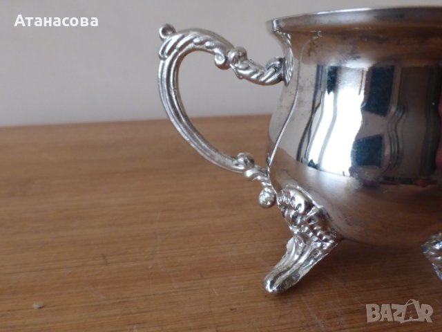 Посребрен сервиз за кафе чай аксесоар съдчета 1970 г, снимка 8 - Сервизи - 42146123