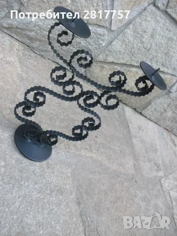 Метален свещник от миналия век !, снимка 5 - Антикварни и старинни предмети - 49832323