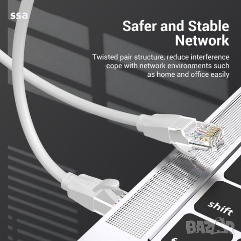 Vention Кабел LAN UTP Cat.6 Patch Cable - 1.5M Gray - IBEHG, снимка 3 - Кабели и адаптери - 44231260