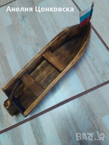 Голяма дървена лодка ръчна изработка, снимка 5 - Сувенири от дърво - 29240724