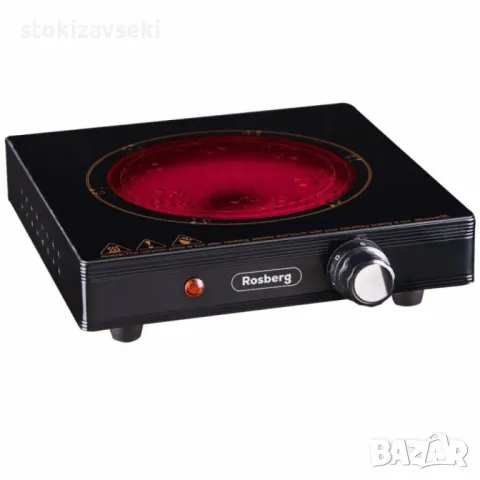 Керамичен котлон Rosberg, 2000W, Инфрачервен, Термостат, Черен, снимка 1