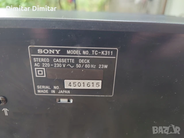 Sony TC K311., снимка 6 - Декове - 50828091