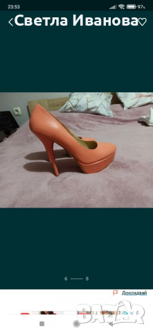 Високи обувки(цвят праскова), снимка 3 - Дамски обувки на ток - 36412882