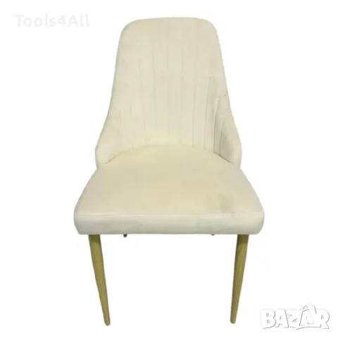 Трапезен стол "Елина" кадифено покритие, 3 цвята, снимка 5 - Столове - 49183807